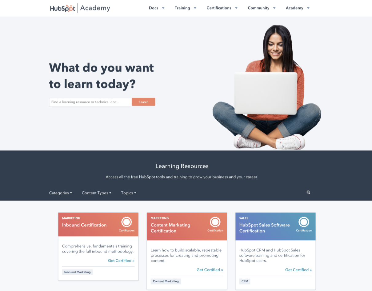 hubspot-academy-website-product